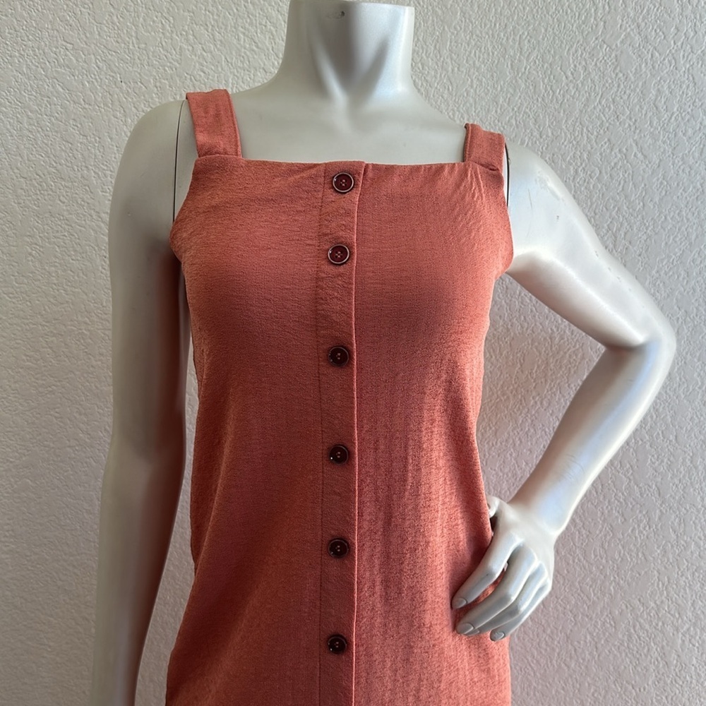 Zara square neck button through button down split… - image 5